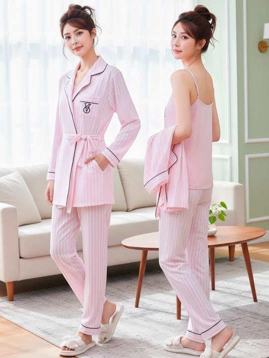 Ayollar uchun pijama, 3 tasi birda - 