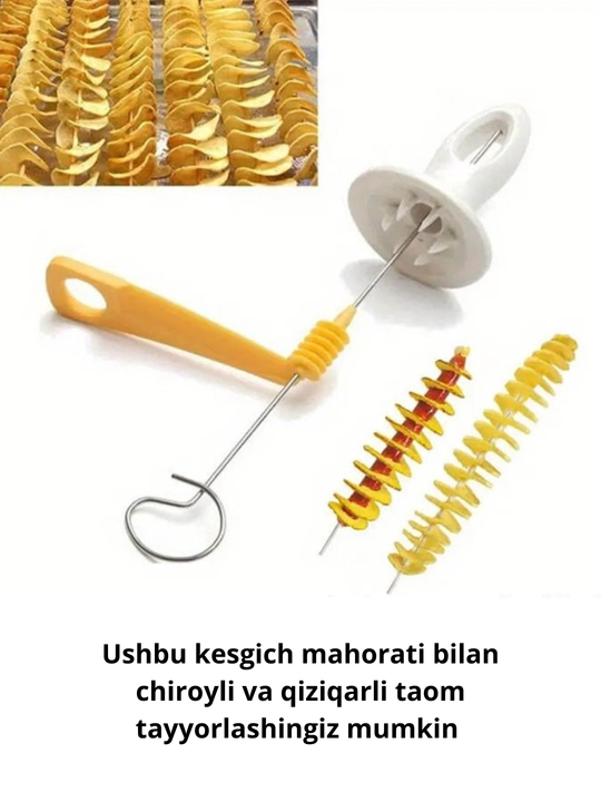 Spiral kartoshka maydalagich, sabzavot kesgich oshxona uchun