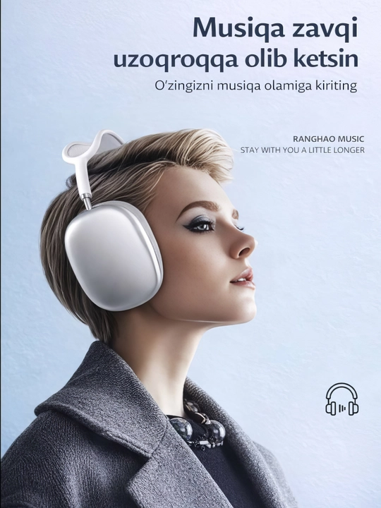 Simsiz Bluetooth quloqchinlar P9, to'liq o'lchamli, mikrofonli - 