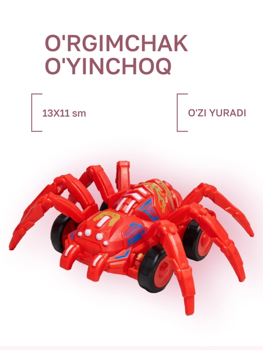 Yugiruvchi o'rgimchak o'yinchoq, o'zi yurar o'rgimchak o'yinchoq, tasodifiy tanlanish 