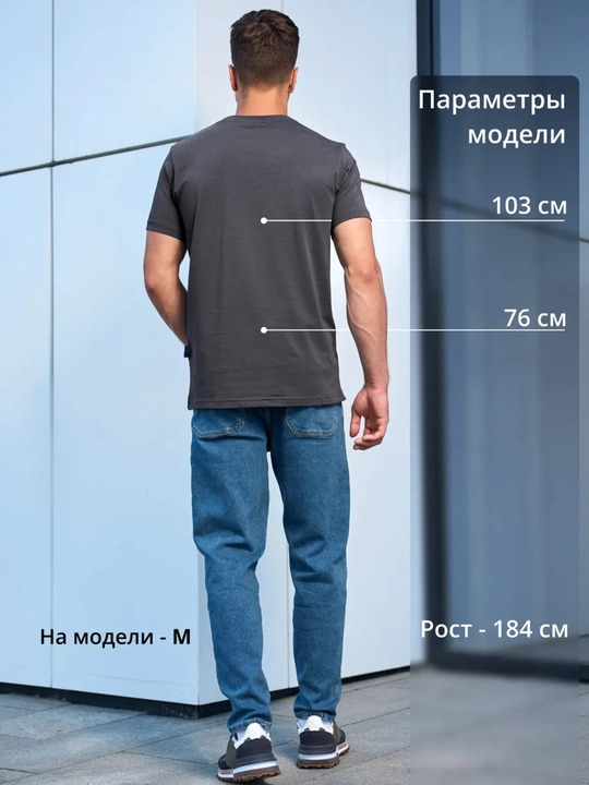 Футболка мужская однотонная
