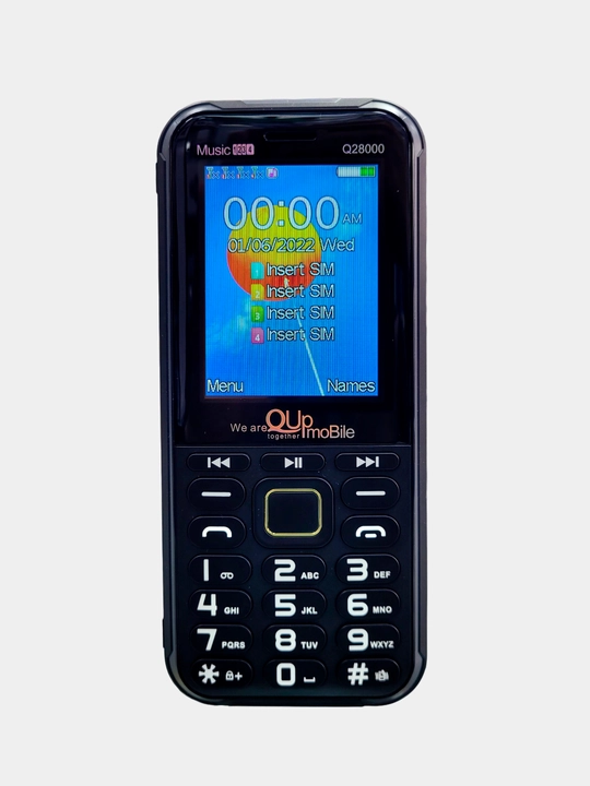 Q 28000 TANK, 20000 mAh batareka, 4 simkarta, baland ovozli kalonka, kuchli yorug'lik