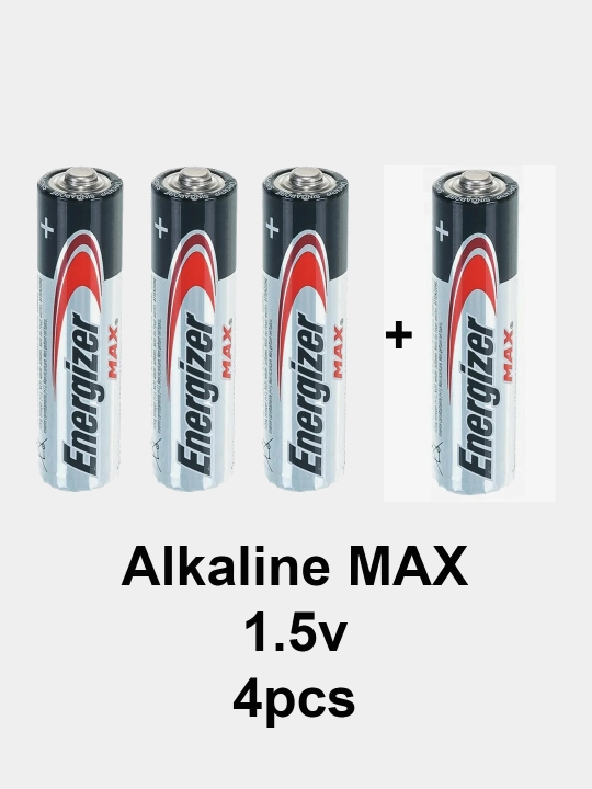 Barmoq batareyalari Energizer MAX alcaline 1.5 V AA lr6 4 dona - 