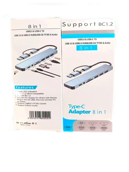 USB HUB 3.0 Type A+C 4 portli, USB hub adapteri