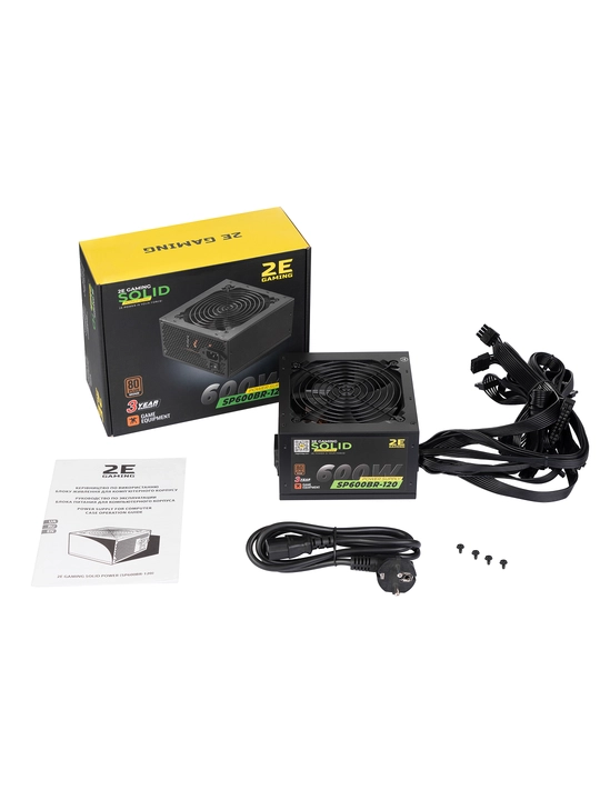 2E GAMING Extra Power kompyuter uchun quvvat bloki, 750-1000 Vt, 90%, ATX, qora
