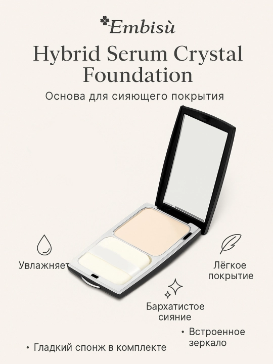 Embisu pudra Hydro Essential Crystal Twin Cake yuz uchun mo‘ljallangan 21-ton SPF 40 - 