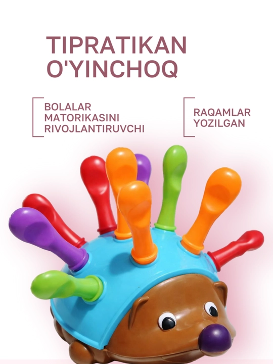 Motorikani rivojlantirish uchun o‘yinchoq-tipratikan - 