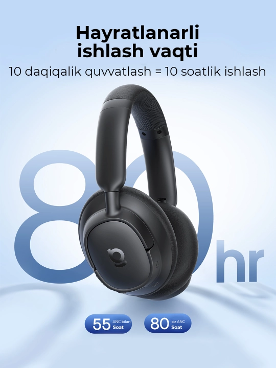 Simsiz quloqchinlar Baseus Bass BH1 NC Wireless Noise Cancelling Headphones