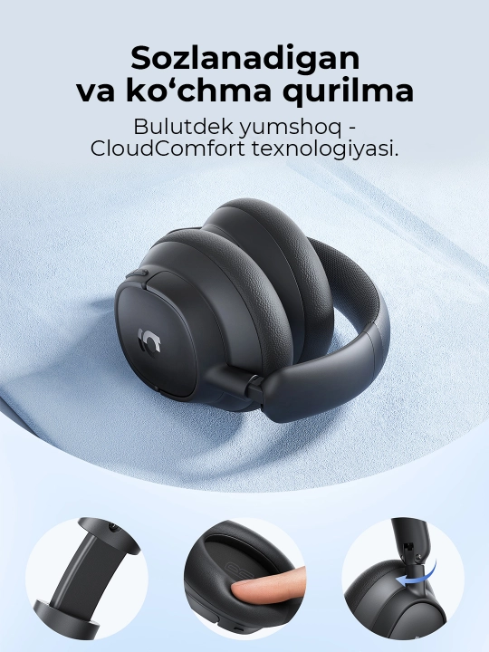 Simsiz quloqchinlar Baseus Bass BH1 NC Wireless Noise Cancelling Headphones