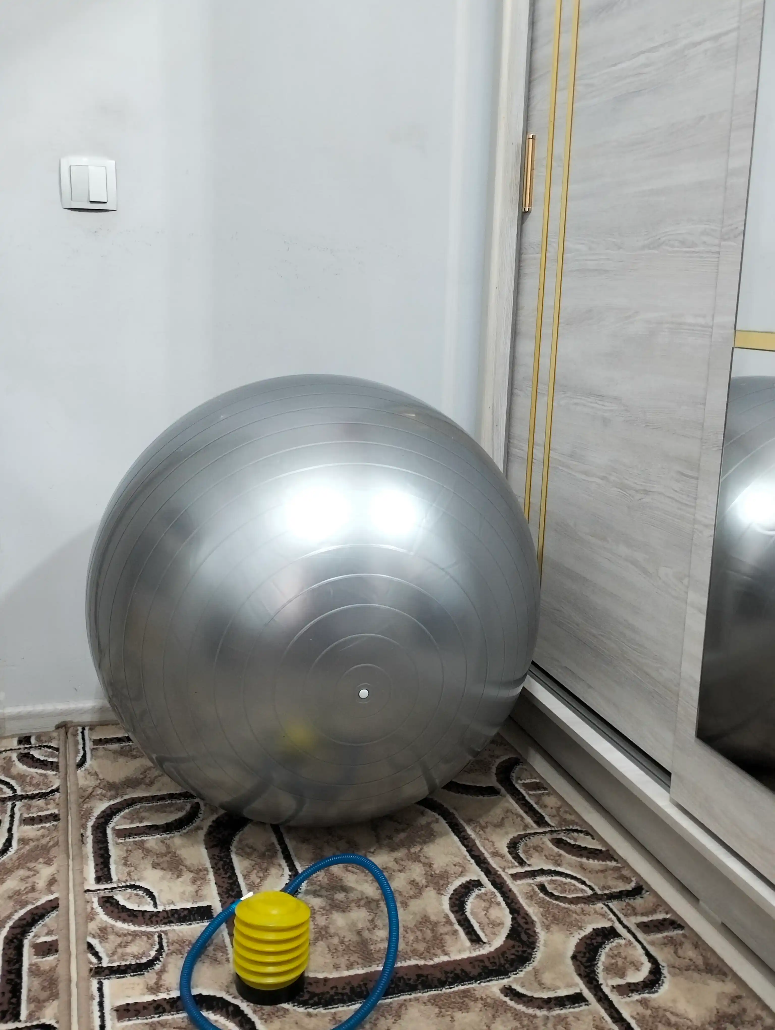 Мяч для фитнеса без шипом Fitball, фитбол 75-85-95 см, с насосом