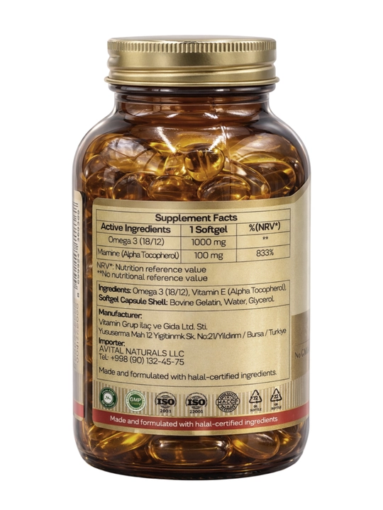 Solyvia Omega-3 1000 mg — 100 ta yumshoq kapsula, yurak va miya uchun qo‘llab-quvvatlovchi