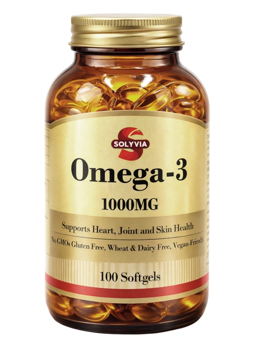 Solyvia Omega-3 1000 mg — 100 ta yumshoq kapsula, yurak va miya uchun qo‘llab-quvvatlovchi
