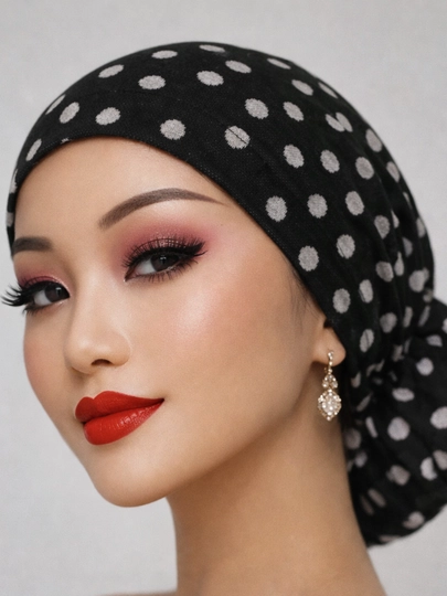 Женский тюрбан, головной убор, шляпа для девочек — ELMIRA1-TURBAN8-ЧЕРН
