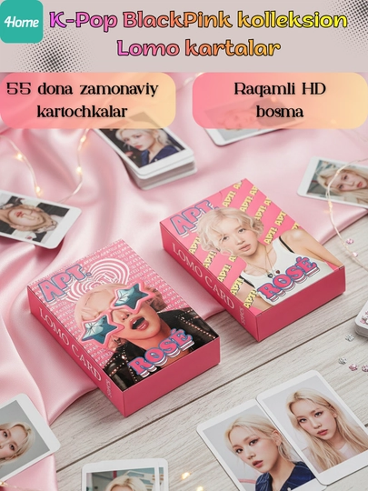 K-Pop BlackPink Lomo kartalari, 20 dan ortiq turlari, 55 dona - 