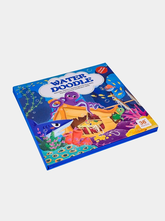 Ko‘p martalik suvli bo‘yash kitobi Water Doodle Busybook