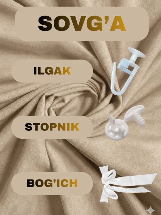 Parda quyoshdan himoya qiluvchi, 280x150 sm, bir rangli shtora yotoqxona va zal uchun
