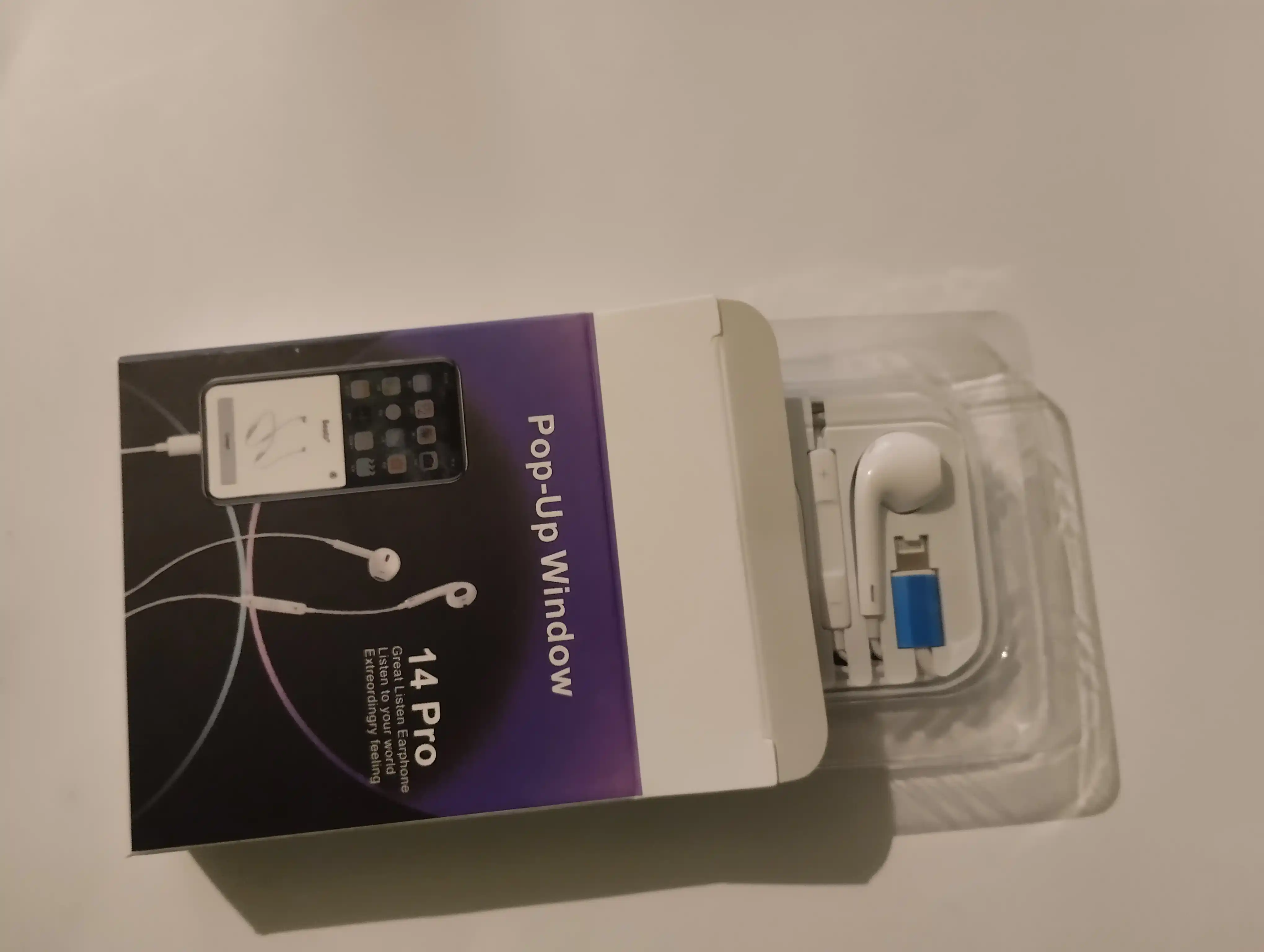 SIMLI iPhone quloqchinlari — Pop-Up mikrofon, Lightning kabel, tiniq ovoz