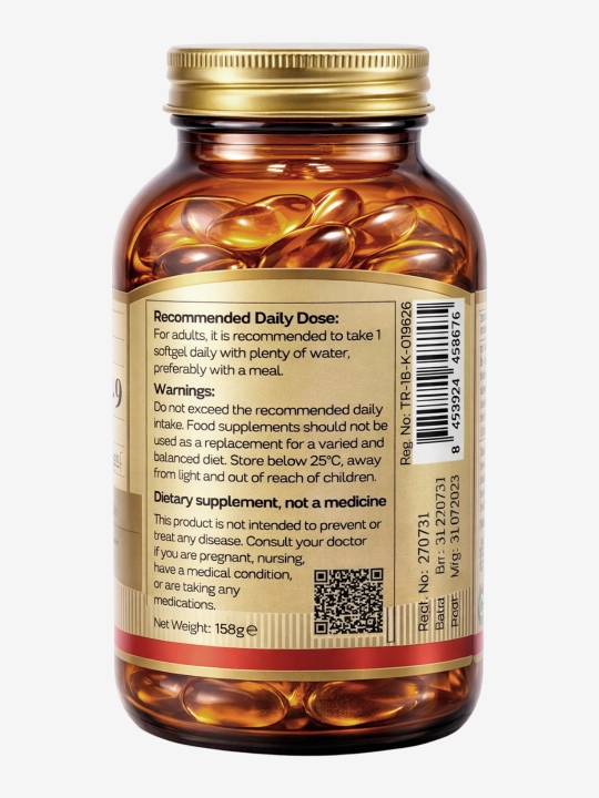 Solyvia Omega-3-6-9 1000 mg — 100 ta yumshoq kapsula, yurak va bo‘g‘imlar uchun