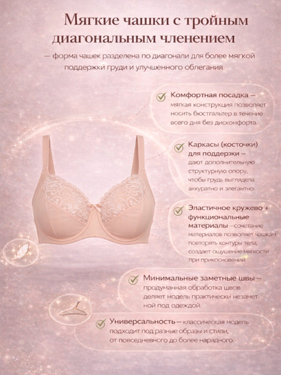 Бюстгальтер с мягкими чашками Milavitsa, 102830