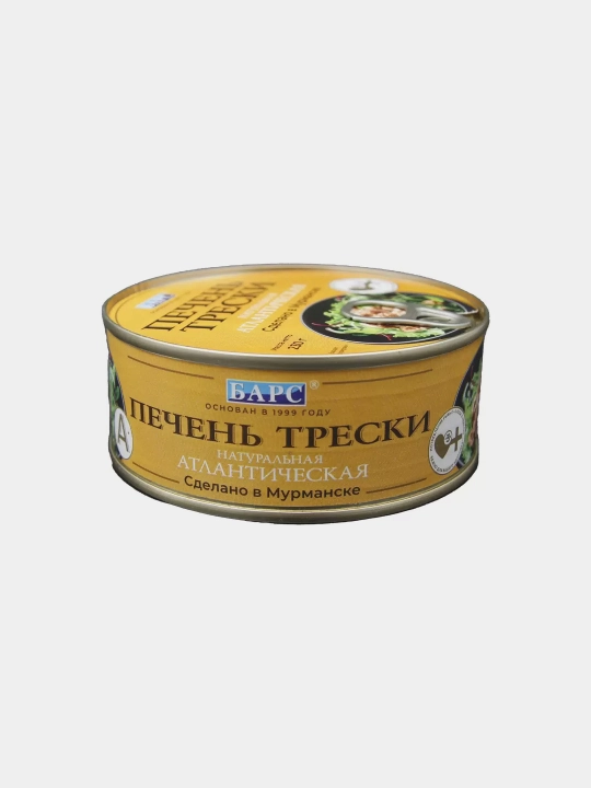 Печень трески натуральная Барс, 230 г - 