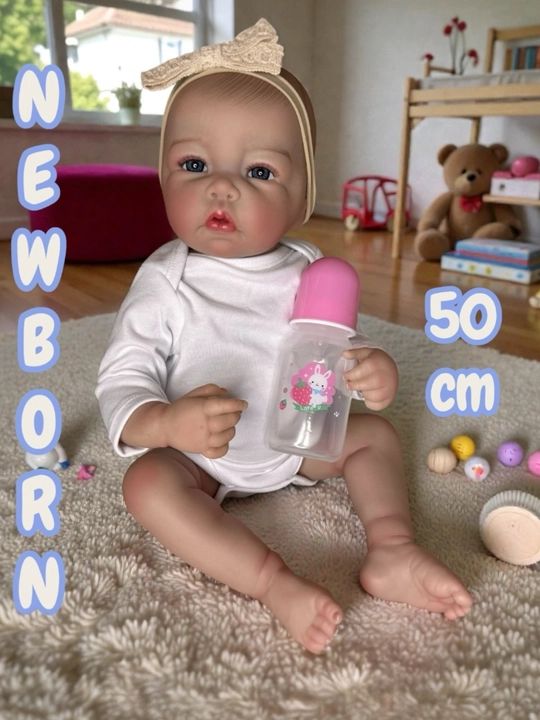 Реалистичная кукла Reborn NPK для девочек полностью из винил-силикона, 50 см