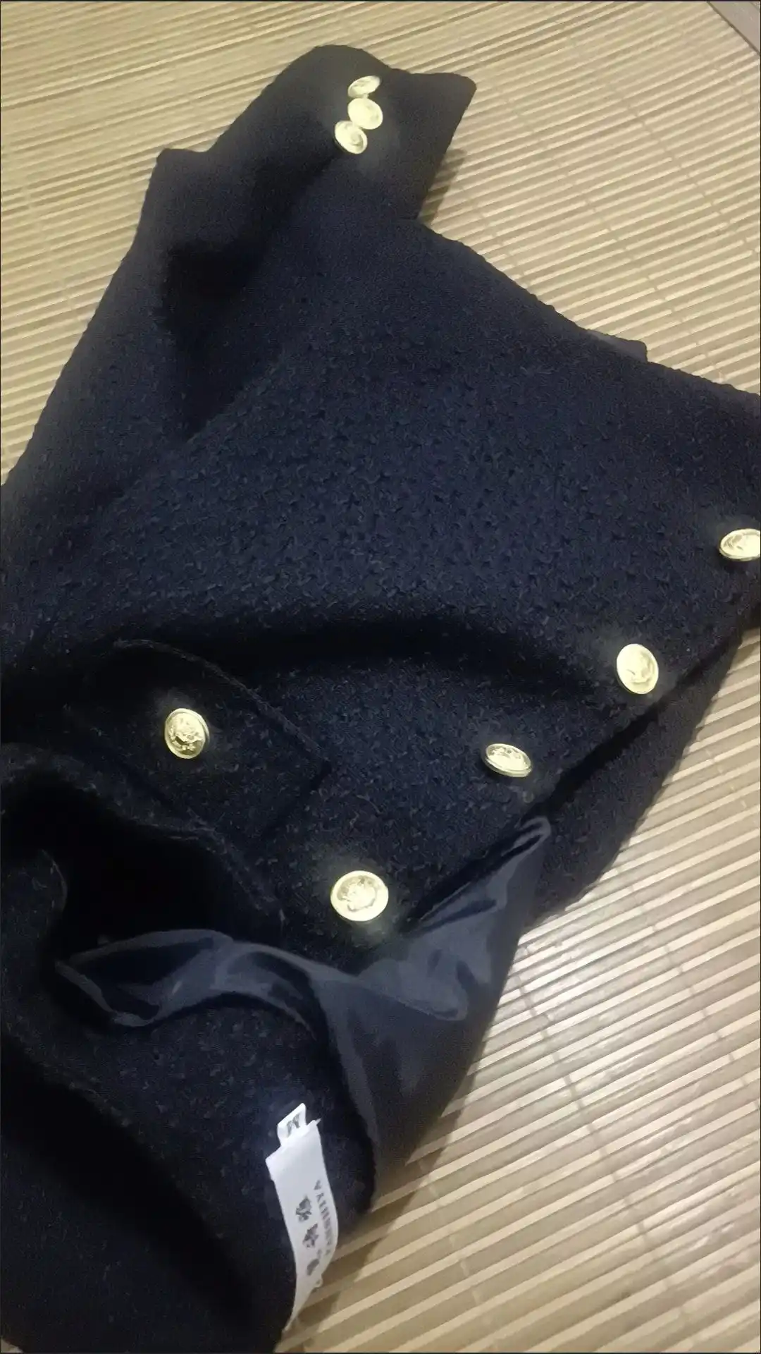 Ayollar tvit mini-jaket, uzun yeng klassik uslub  kuz, bahor uchun klassik kostyum
