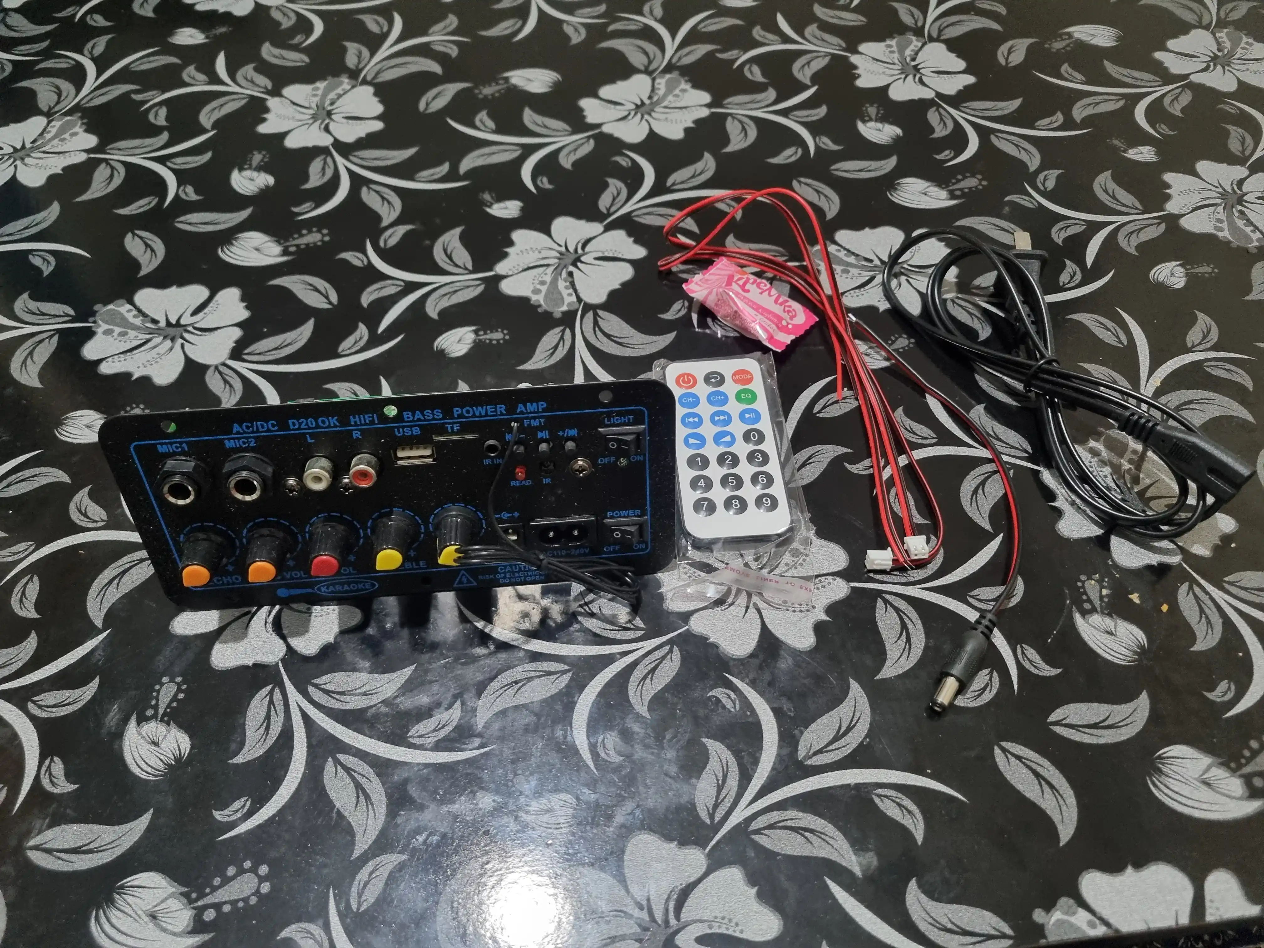 D20 OK HIFI Bass Power Amp аудио усилитель, Bluetooth USB TF FM AUX, 80W RMS