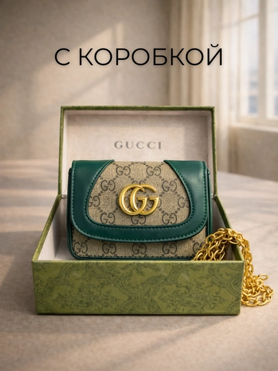 Сумка, женская сумка, маленькая сумка — GUL1NKA-1002-ЗЕЛЕН