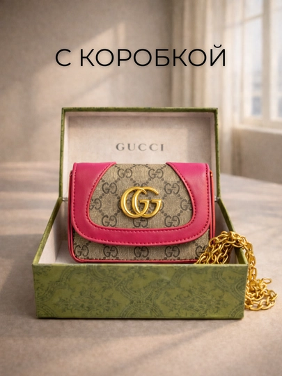 Сумка, женская сумка, маленькая сумка — GUL1NKA-1002-РОЗОВ