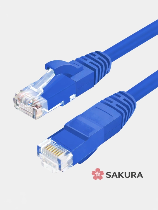 LAN internet kabel RJ45 – yuqori tezlik, ko‘k rang - 