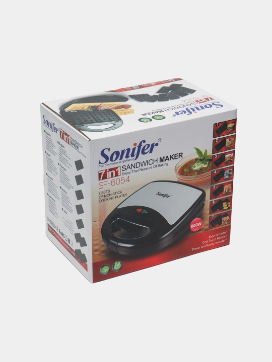 Vafli pishirgich SONIFER SF-6054, 700 Vt, 7 tasi 1 da