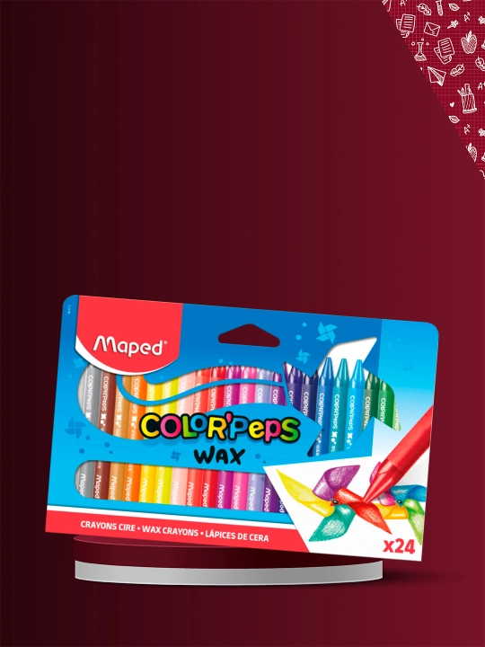 24 rangli Maped Color’Peps Wax moyli pastel