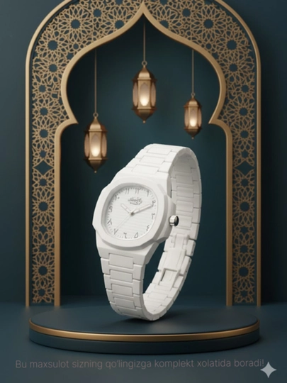 AURA мужские часы – минималистичный дизайн с линейными метками — TOPBAZA-25W0105-МОЛОЧ