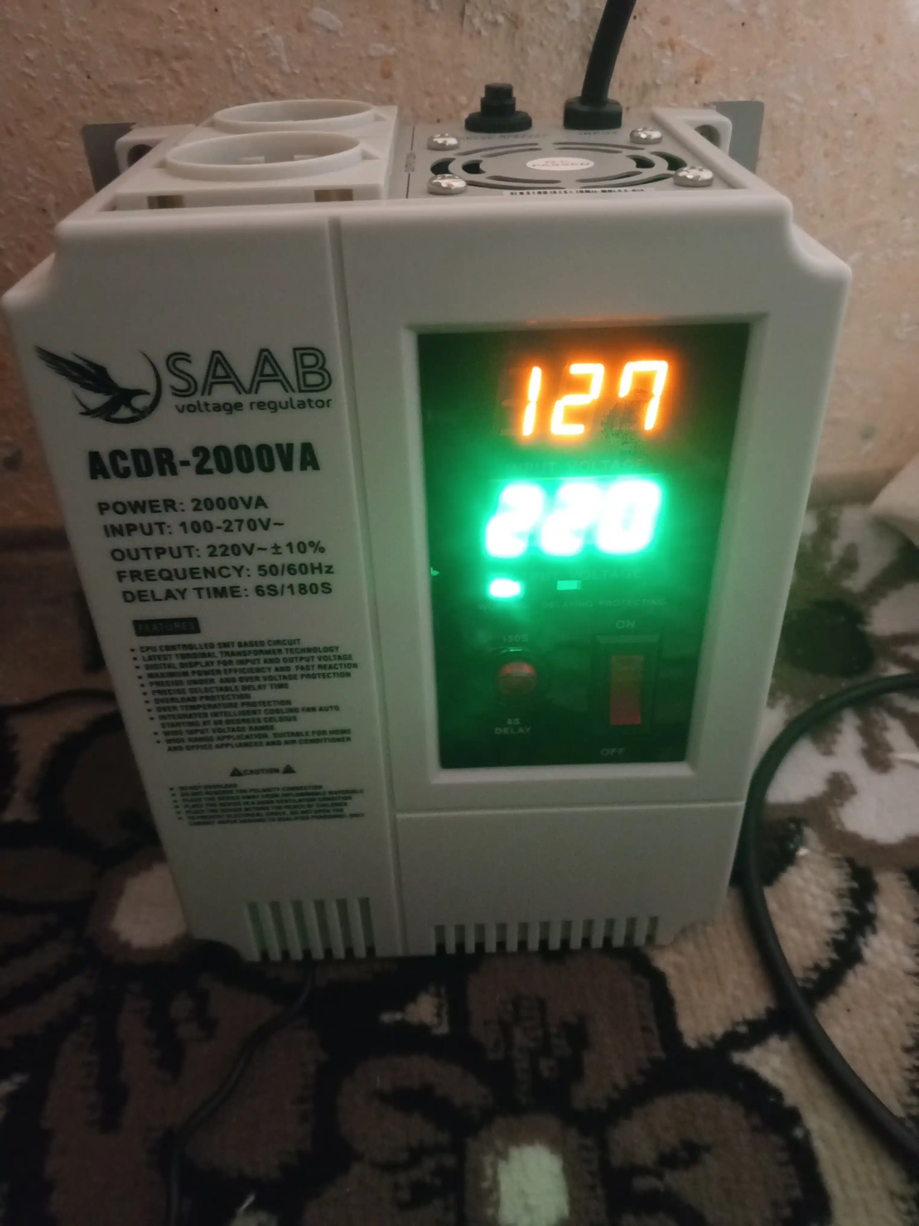 SAAB 1KVA, 1.5KVA, 2KVA kuchlanish stabilizatori