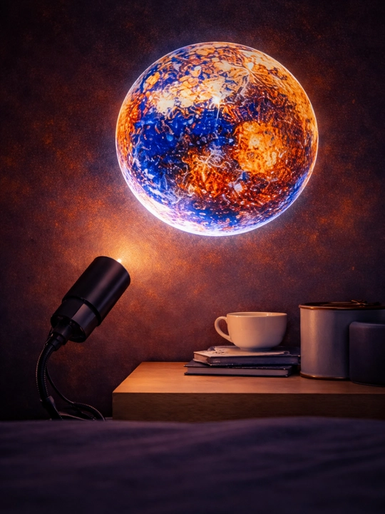 6 ta almashtiriladigan nasadkali PLANETARIUM USB tungi yoritgich-sayyoralar proyektori