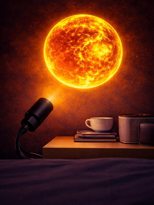 6 ta almashtiriladigan nasadkali PLANETARIUM USB tungi yoritgich-sayyoralar proyektori