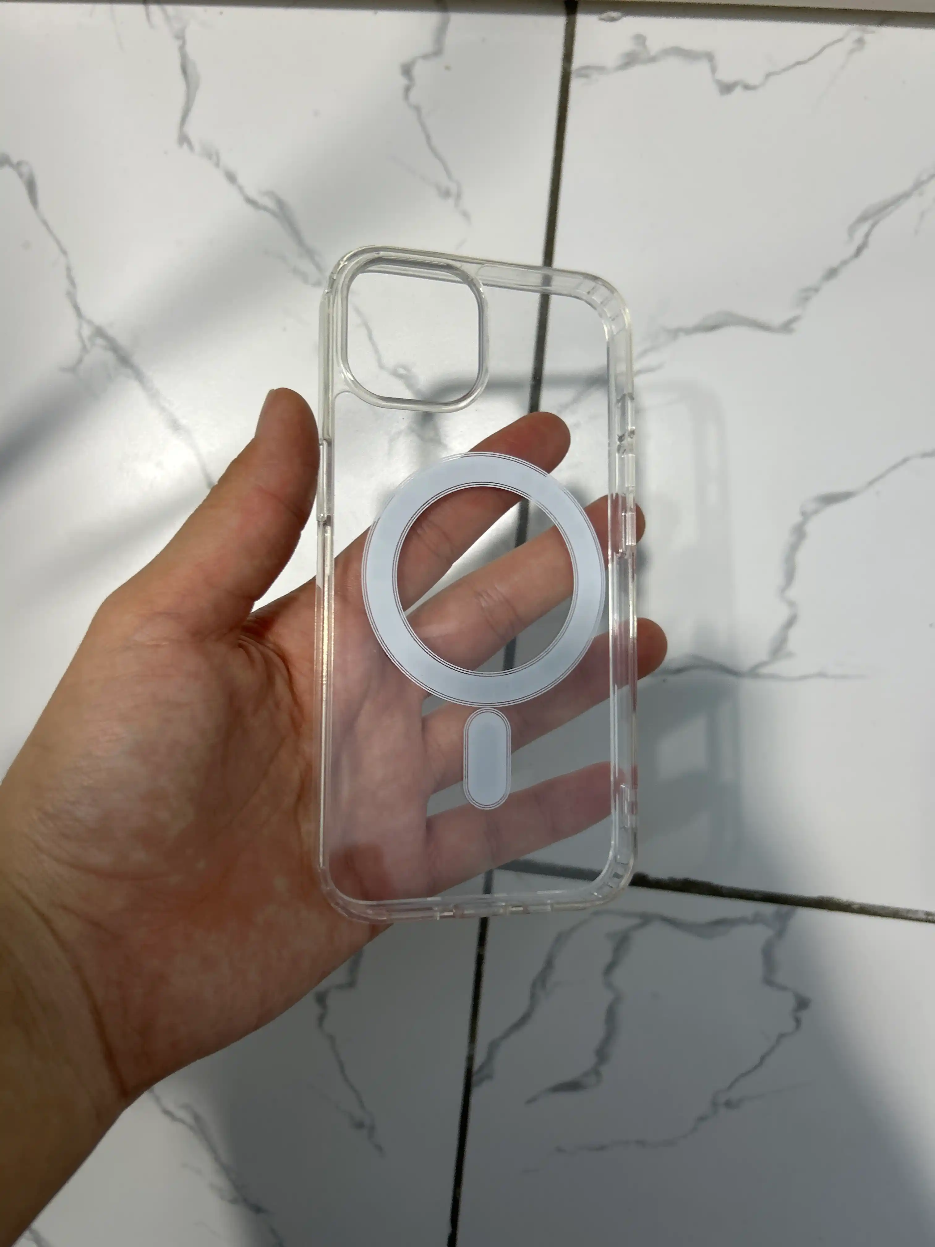 IPhone 11, 12, 13, 14, 15, 16, 17 plus,Pro,Max uchun MagSafe bilan shaffof plastik g'ilof