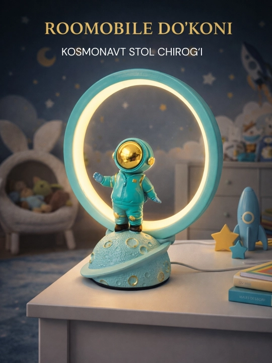 Kosmonavt stol chirog‘i, stol lampasi, kosmonavt gipsdan yasalgan - 