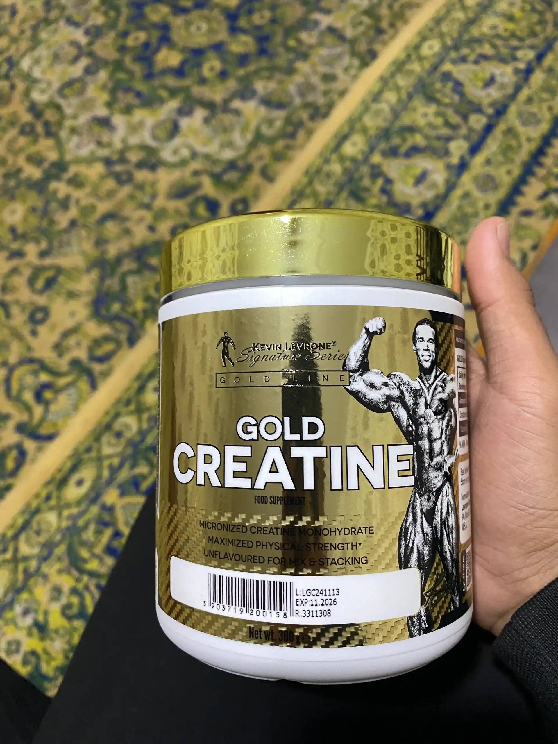 Kreatin monohidrat Kevin Levrone Oltin Kreatin + B6, ta'msiz, 300 g
