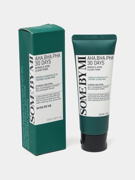 Пенка для проблемной кожи AHA/BHA/PHA 30 days miracle acne clear foam, 100 мл