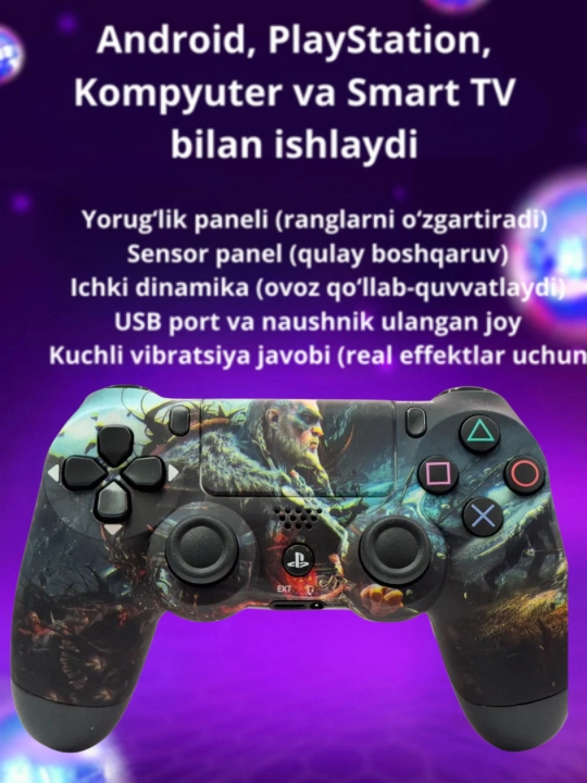 PS4 Simsiz Joystik Analog Stik Vibratsiya  Controller Ergonomik Dizayn