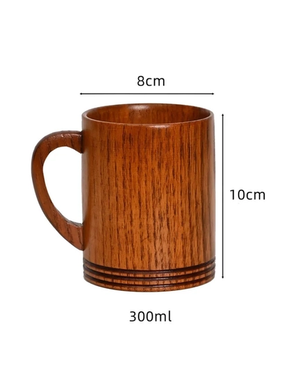 Choy va qahva ichish uchun tabiiy yog‘ochdan tayyorlangan krujka, 300 ml sovgaga