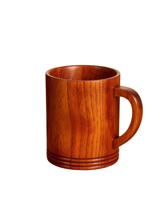 Choy va qahva ichish uchun tabiiy yog‘ochdan tayyorlangan krujka, 300 ml sovgaga