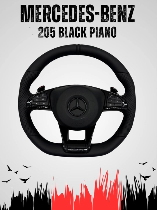 Руль AMG для Mercedes-Benz C-Class W205 из кожи Nappa - 
