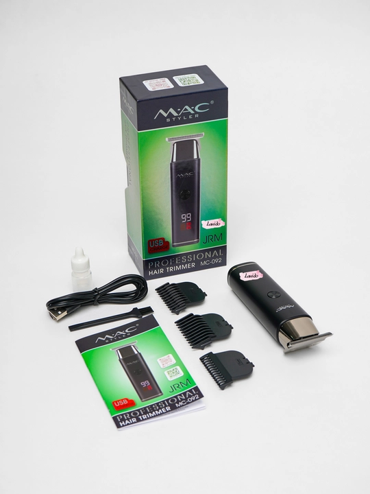 Simsiz soch olish mashinasi, MAC MC-092, LED displeyli soqol trimmer