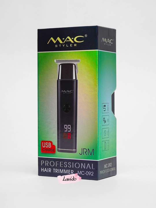 Simsiz soch olish mashinasi, MAC MC-092, LED displeyli soqol trimmer