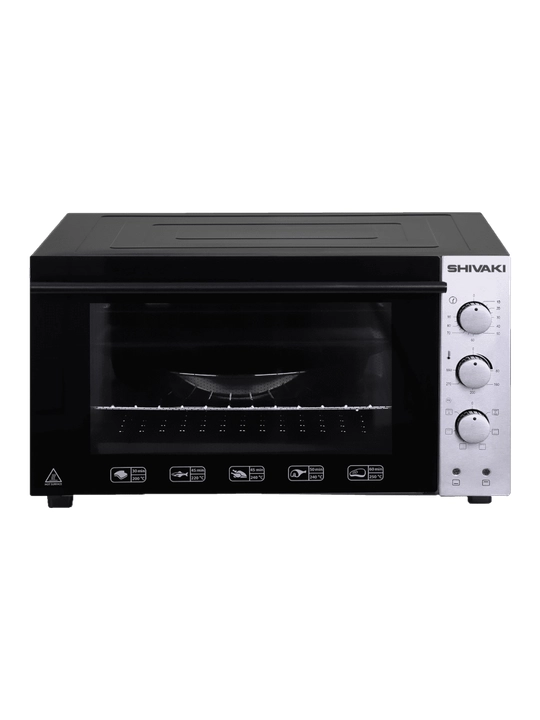 Ixcham va qulay Shivaki MD4218E 42 litr mini pech — uy uchun ideal tanlov, qora
