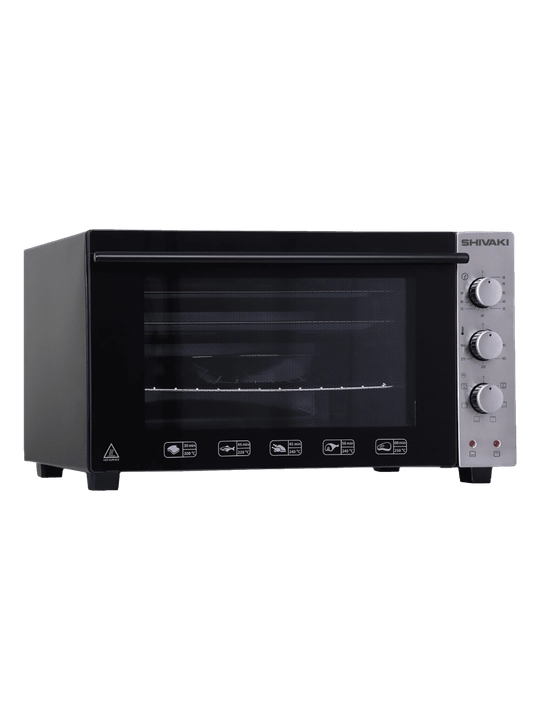 Ixcham va qulay Shivaki MD4218E 42 litr mini pech — uy uchun ideal tanlov, qora