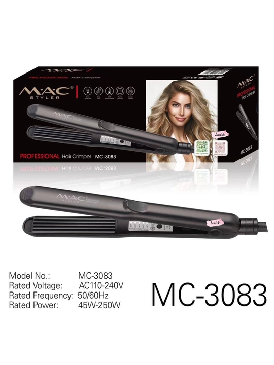 Professional gofrirovka soch uchun dazmol, MAC Styler MC-3083, keramik plastinali