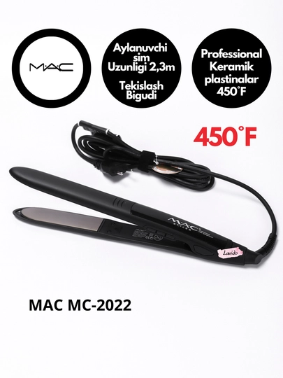 Professional soch tekislovchi dazmol MAC Stayler MC-2022, LCD displeyli